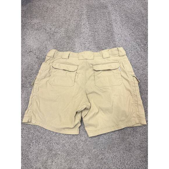 Duluth Trading Co Shorts Mens 44 Beige Flex Dry On The Fly Cargo Utility Relaxed - Picture 2 of 6